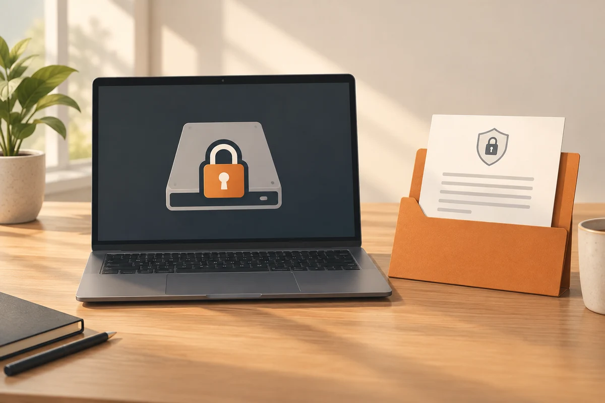 Illustration: Keeping a BitLocker recovery key accessible