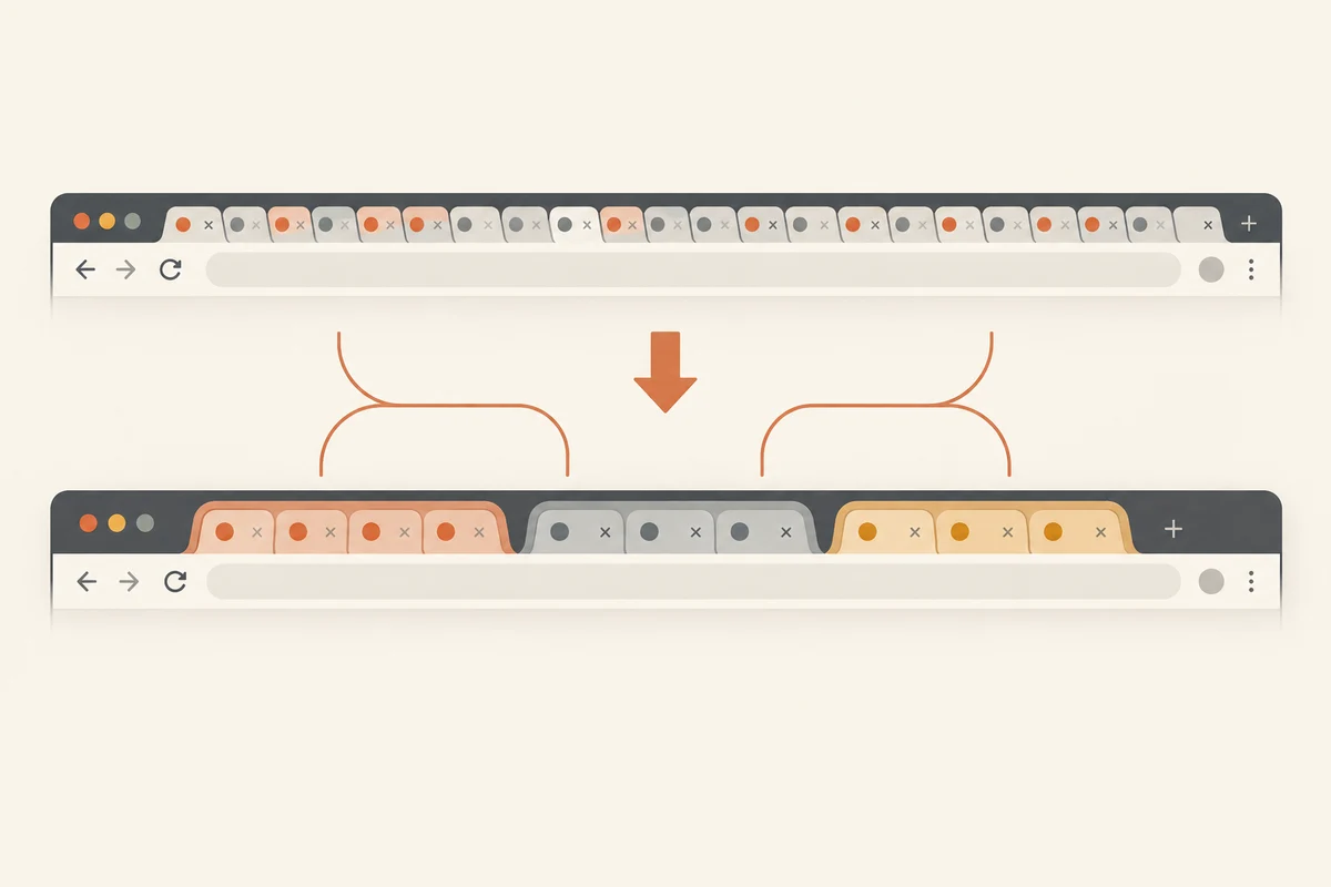 Illustration: Reducing tab clutter without losing your place