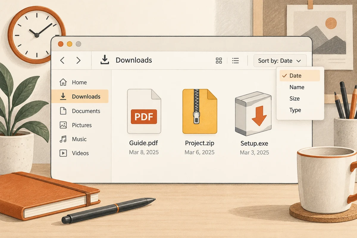 Illustration: Keeping the Downloads folder manageable