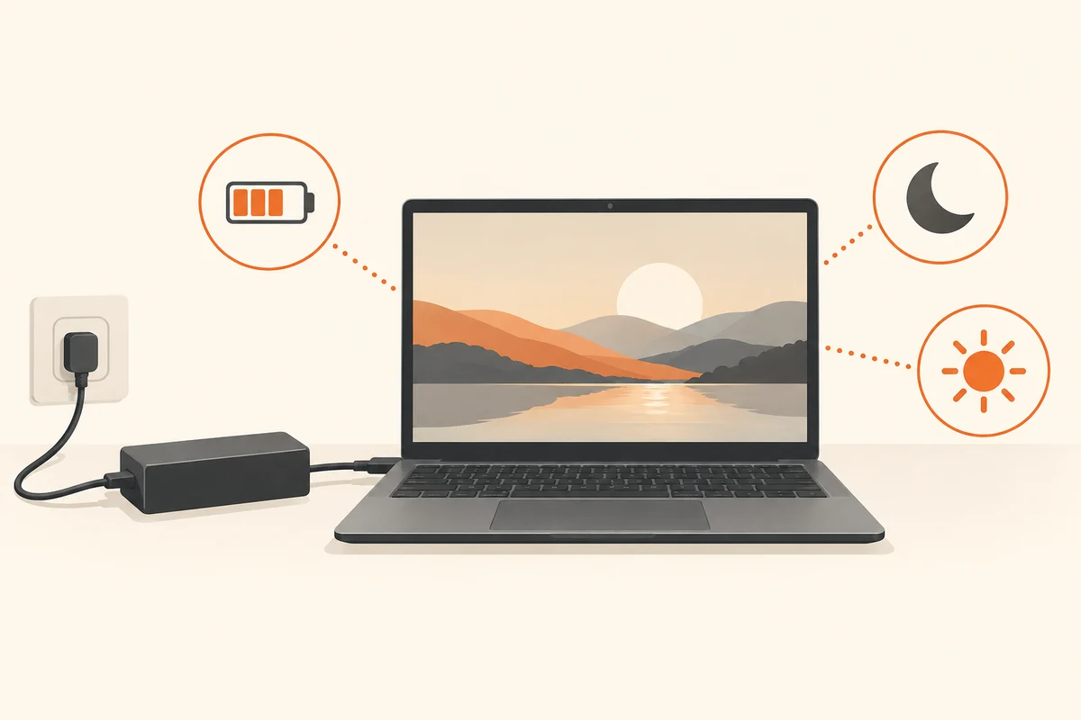 Illustration: Power settings for the way you work