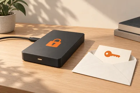 Illustration: Encrypting a backup without losing the key