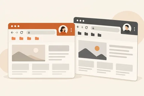 Illustration: Browser profiles for separate activities
