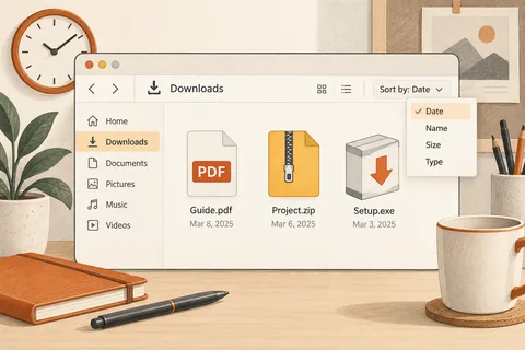 Illustration: Keeping the Downloads folder manageable