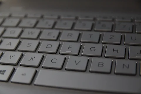 German laptop keyboard with a QWERTZ layout