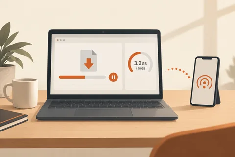 Illustration: Using a metered connection deliberately