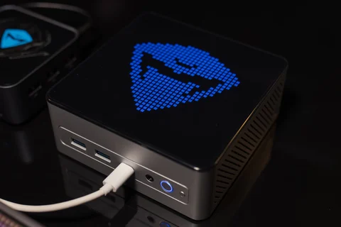 Mini desktop PC with front-facing ports