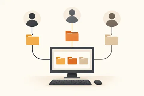 Illustration: Separate accounts on a shared computer