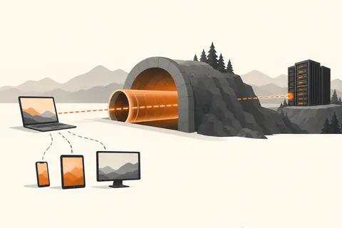 Illustration: What a VPN changes and what it does not