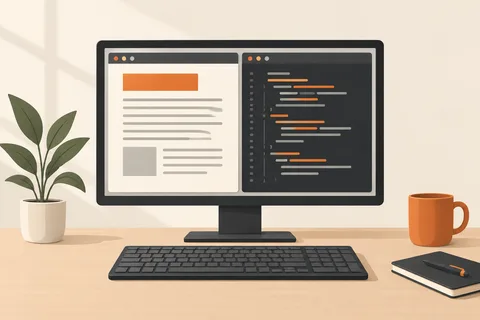 Illustration: Arranging windows for two tasks